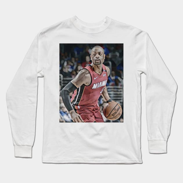 dwyane wade Long Sleeve T-Shirt by sepuloh